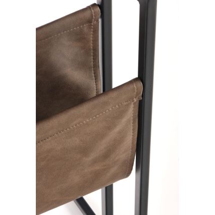 Odkládací stolek COMPACT 47x33 cm černá/hnědá