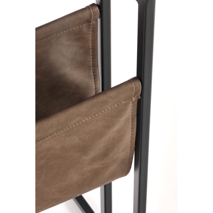 Odkládací stolek COMPACT 47x33 cm černá/hnědá
