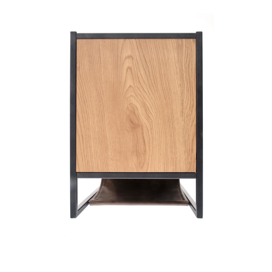 Odkládací stolek COMPACT 47x33 cm černá/hnědá