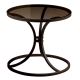 Odkládací stolek CORLEAONE 57,8x60 cm černá