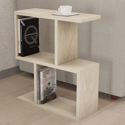 Odkládací stolek CROS 45x17 cm dekor mramoru/béžová