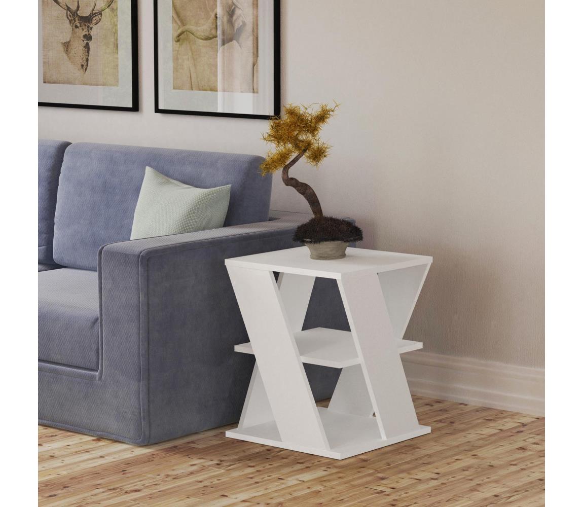 Asir Odkládací stolek CYCLO 55x55 cm bílá AS0910