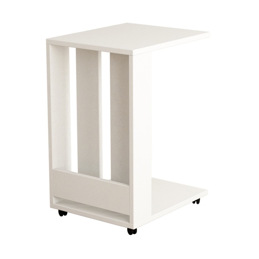 Odkládací stolek EDI 45x37 cm bílá