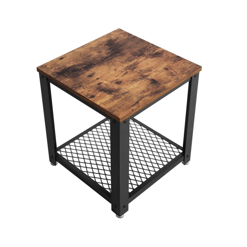 Odkládací stolek ELDUR 45x45 cm hnědá/černá