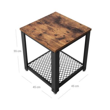 Odkládací stolek ELDUR hnědá/černá