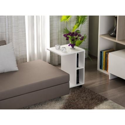 Odkládací stolek GENERAL 65x45 cm bílá