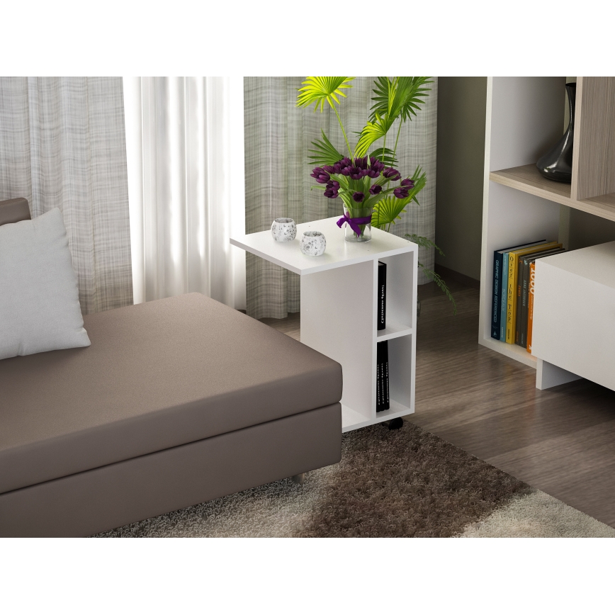 Odkládací stolek GENERAL 65x45 cm bílá