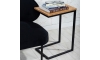 Odkládací stolek HELPER 57x40 cm černá/hnědá
