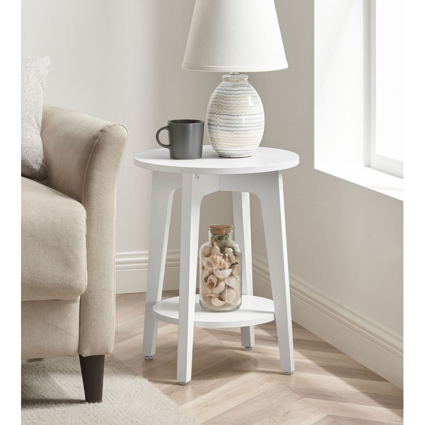 Odkládací stolek KAEL 40 cm bílá