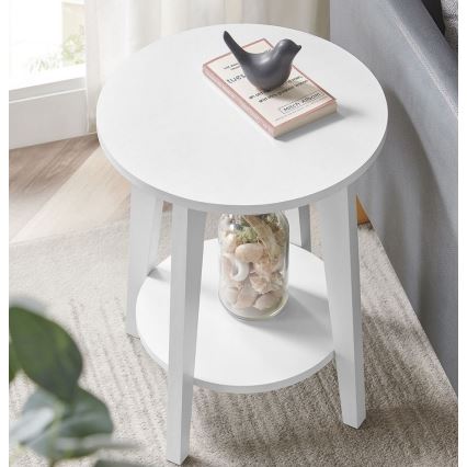 Odkládací stolek KAEL 40 cm bílá