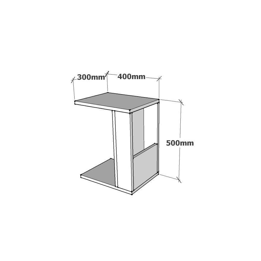 Odkládací stolek KAREN 40x30 cm antracit