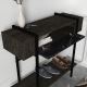 Odkládací stolek LISBON 82x90 cm černá
