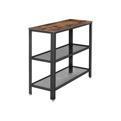 Odkládací stolek LUVOR 102x35 cm hnědá/černá