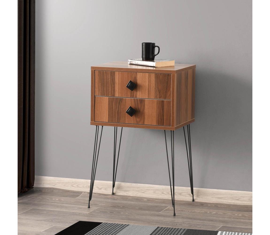 Asir Odkládací stolek MELINOS 70x45 cm hnědá AS0892