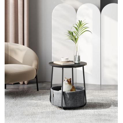 Odkládací stolek NOIRA 45 cm černá/šedá