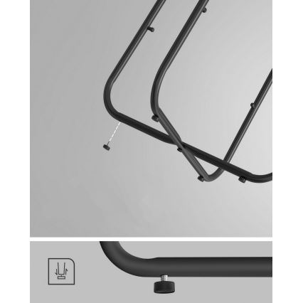 Odkládací stolek NOIRA 45 cm černá/šedá