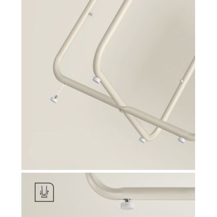 Odkládací stolek NOIRA krémová/bílá