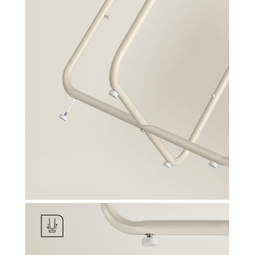 Odkládací stolek NOIRA krémová/bílá