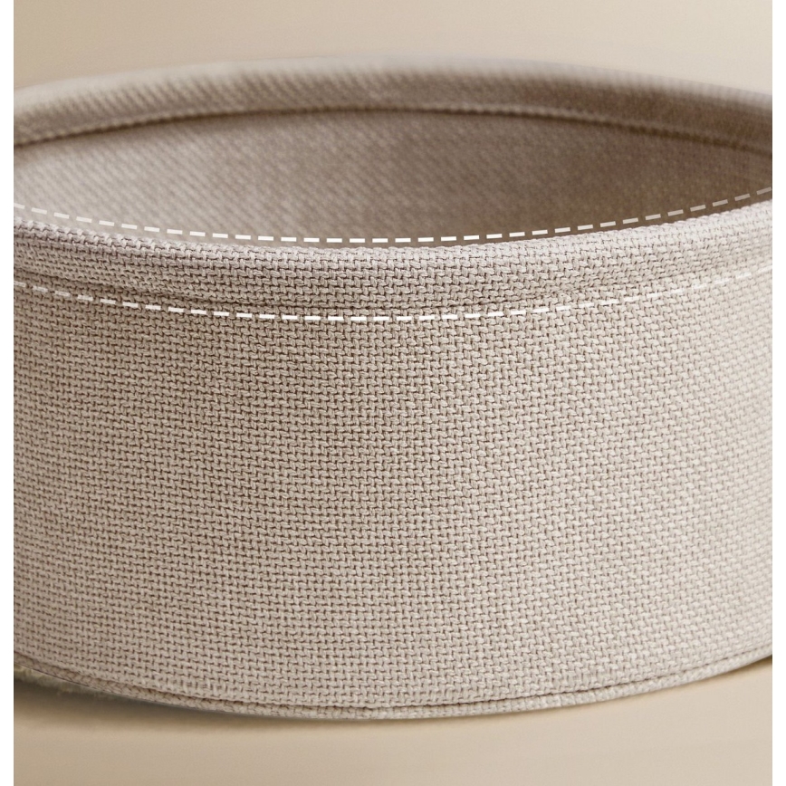 Odkládací stolek s vestavěnými zásuvkami a USB porty NOIRA 45 cm krémová/bílá