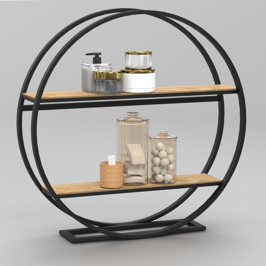 Odkládací stolek SHELF pr. 62,5 cm dub