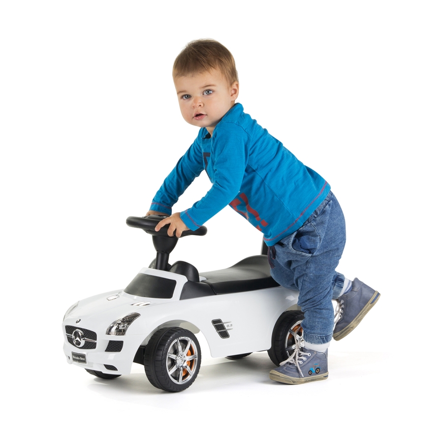 Odrážedlo Mercedes 2xAA bílá/černá
