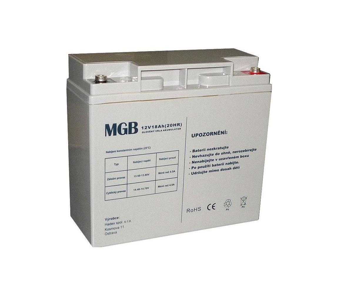 Hadex Olověný akumulátor VRLA AGM 12V/18Ah bílá HD0308