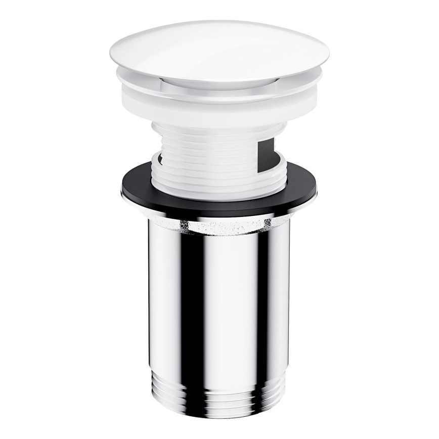 OMNIRES A706BP - Umyvadlová výpusť CLICK-CLACK pr. 6,6 cm lesklá bílá