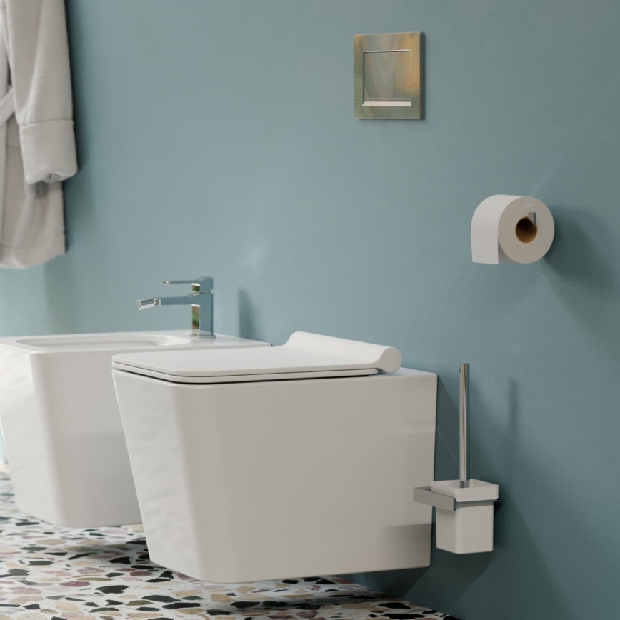 OMNIRES BOSTONDEBP - Záchodové prkénko SoftClose BOSTON duroplast/lesklá bílá
