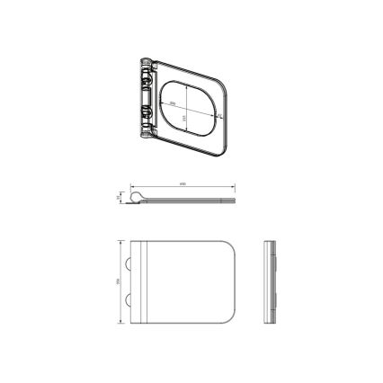 OMNIRES BOSTONDEBP - Záchodové prkénko SoftClose BOSTON duroplast/lesklá bílá