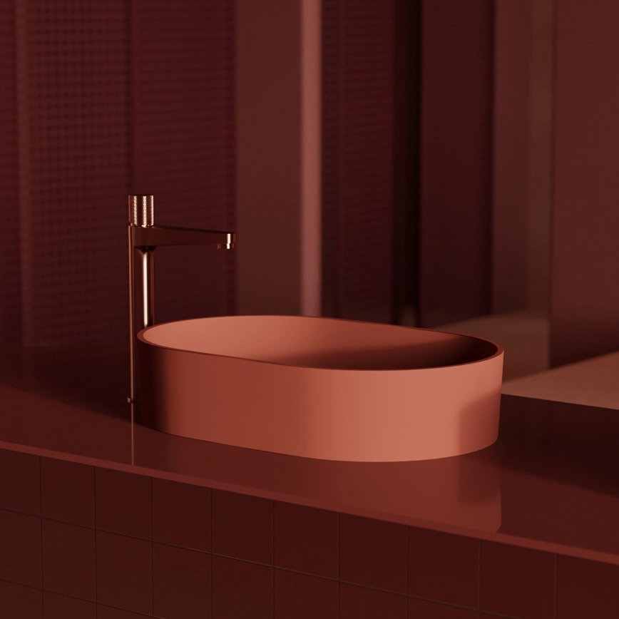 OMNIRES CT8012CPB - Umyvadlová baterie CONTOUR 31,2 cm kartáčovaná měď