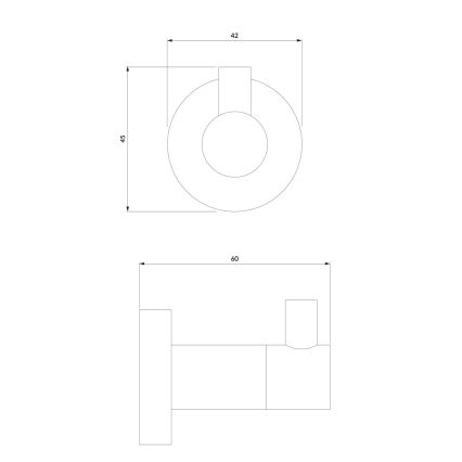 OMNIRES MP60110CR - Nástěnný háček MODERN PROJECT lesklý chrom