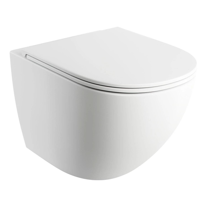 OMNIRES OTTAWAMWBM - Závěsné WC s prkénkem SoftClose OTTAWA keramika/matná bílá