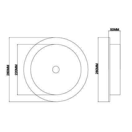 Ondaluce - LED Nástěnné svítidlo JOKEY LED/10W/230V zlatá/čirá