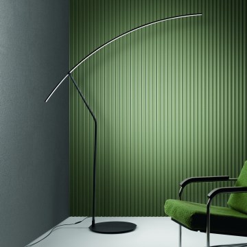 Ondaluce - LED Stmívatelná stojací lampa FOLAGA LED/30W/230V černá