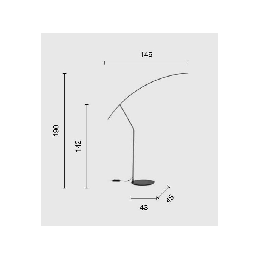 Ondaluce - LED Stmívatelná stojací lampa FOLAGA LED/30W/230V černá