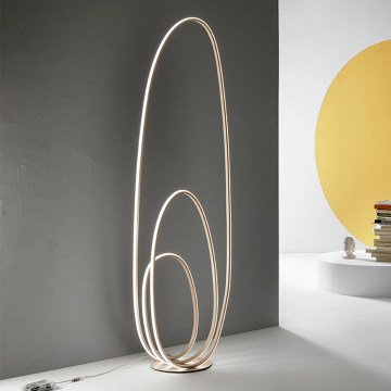 Ondaluce - LED Stmívatelná stojací lampa GOLDEN LED/45W/230V zlatá