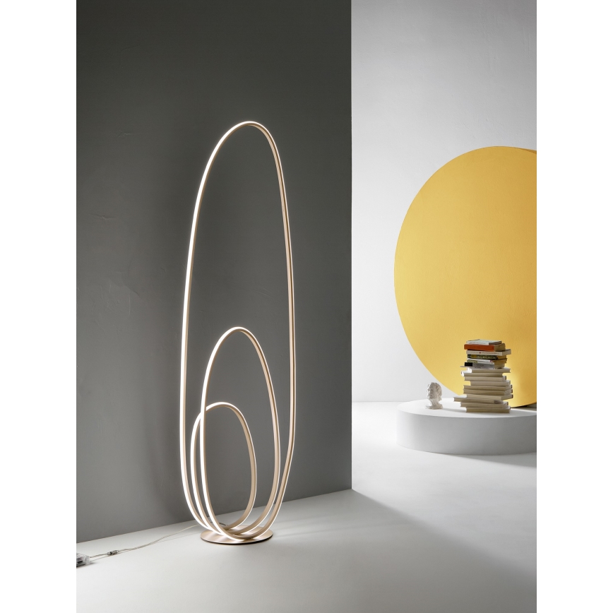 Ondaluce - LED Stmívatelná stojací lampa GOLDEN LED/45W/230V zlatá