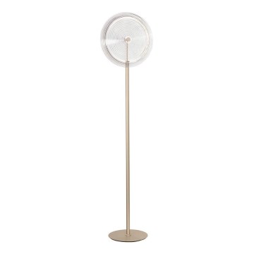 Ondaluce - LED Stmívatelná stojací lampa JOKEY LED/15W/230V zlatá/čirá
