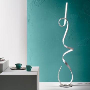 Ondaluce - LED Stmívatelná stojací lampa LUMEN LED/30W/230V 160 cm stříbrná