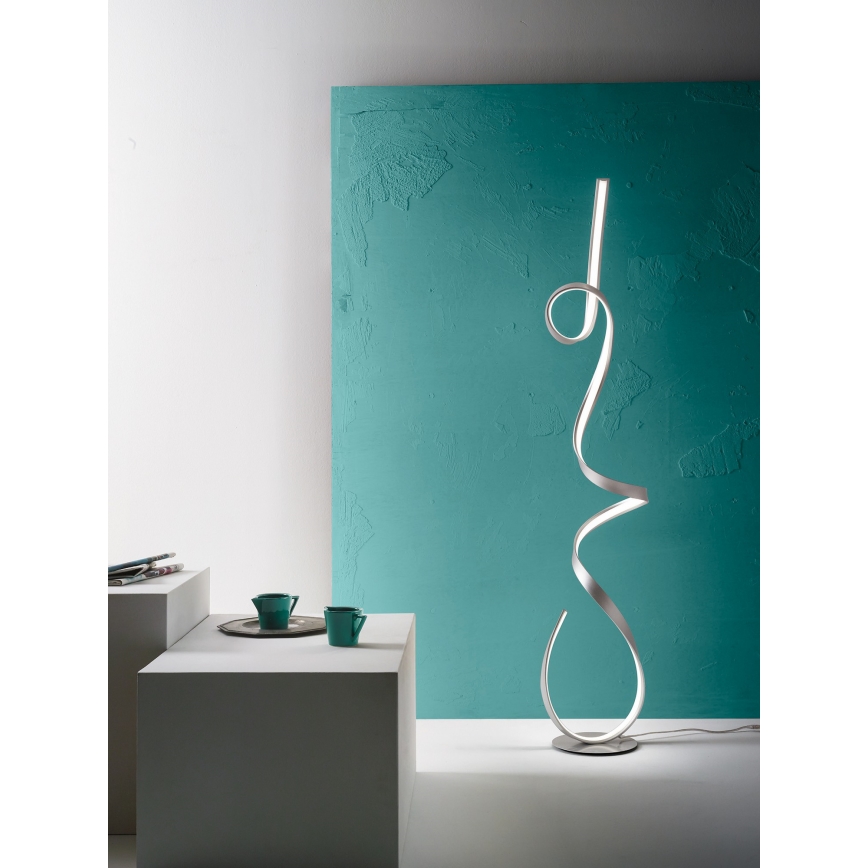 Ondaluce - LED Stmívatelná stojací lampa LUMEN LED/30W/230V 160 cm stříbrná