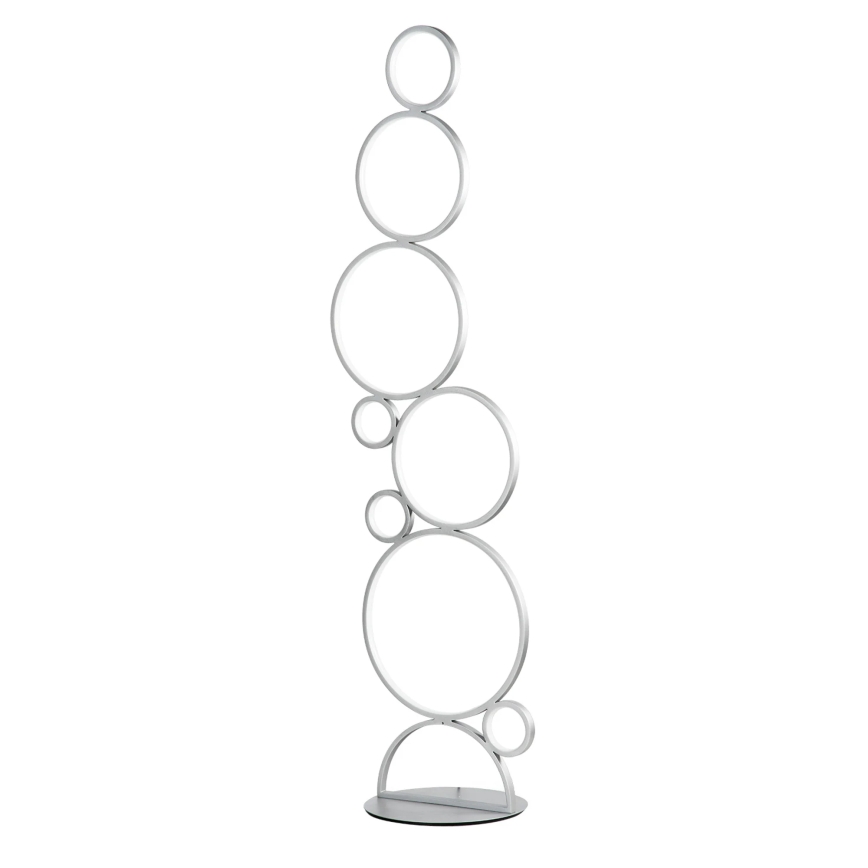 Ondaluce - LED Stmívatelná stojací lampa POIS LED/52W/230V 160 cm stříbrná