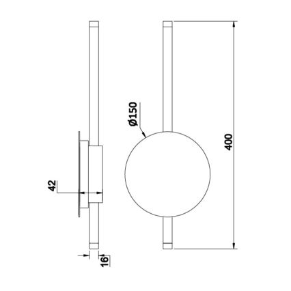 Ondaluce - LED Stmívatelné nástěnné svítidlo JAMES LED/16W/230V černá