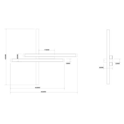 Ondaluce - LED Stmívatelné nástěnné svítidlo MOVIDA LED/20W/230V zlatá