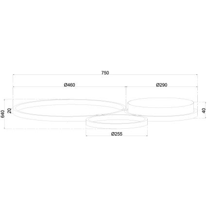 Ondaluce - LED Stmívatelné nástěnné svítidlo POIS LED/42W/230V stříbrná