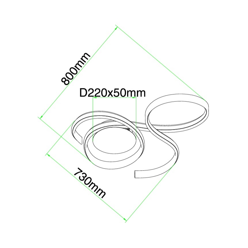 Ondaluce - LED Stmívatelné nástěnné svítidlo TWIST LED/57W/230V bílá