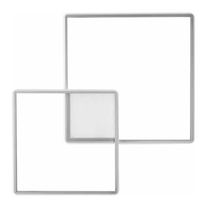 Ondaluce - LED Stmívatelné stropní svítidlo DOWEL LED/60W/230V 75x75 cm stříbrná