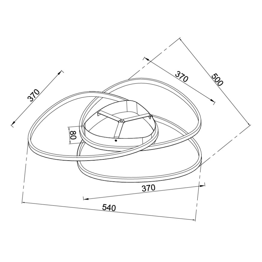 Ondaluce - LED Stmívatelné stropní svítidlo ROSE LED/60W/230V stříbrná