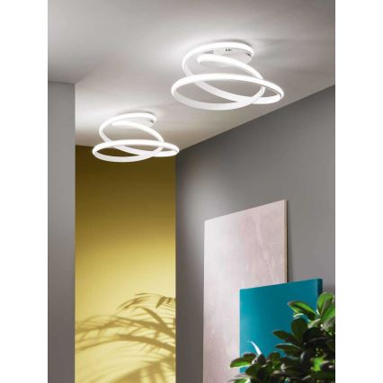 Ondaluce - LED Stmívatelné stropní svítidlo VUELTA LED/37W/230V pr. 55 cm bílá