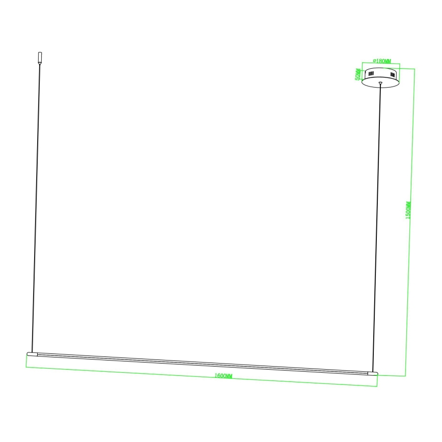 Ondaluce - LED Stmívatelný lustr na lanku GENIUS LED/28W/230V černá