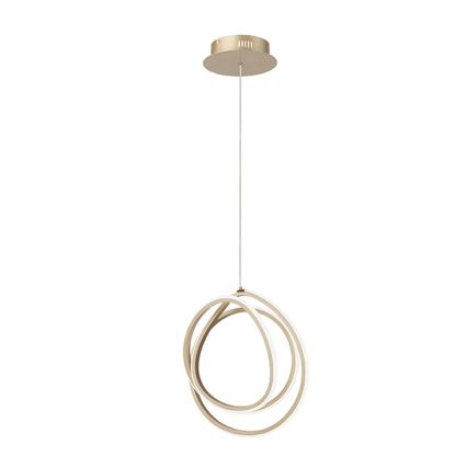 Ondaluce - LED Stmívatelný lustr na lanku GOLDEN LED/28W/230V pr. 31,5 cm zlatá